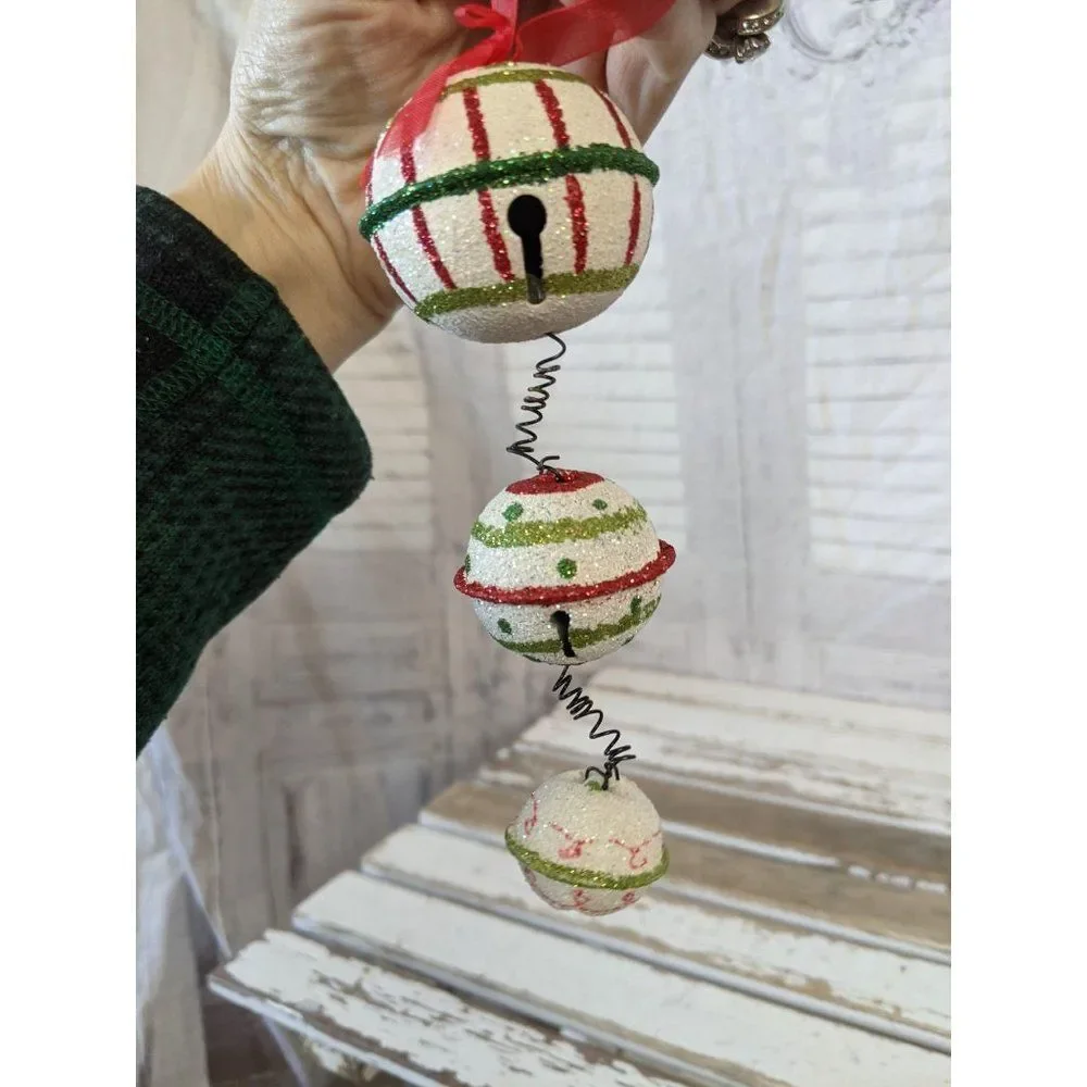 Mark Roberts Bell ornament Xmas holiday red green‎